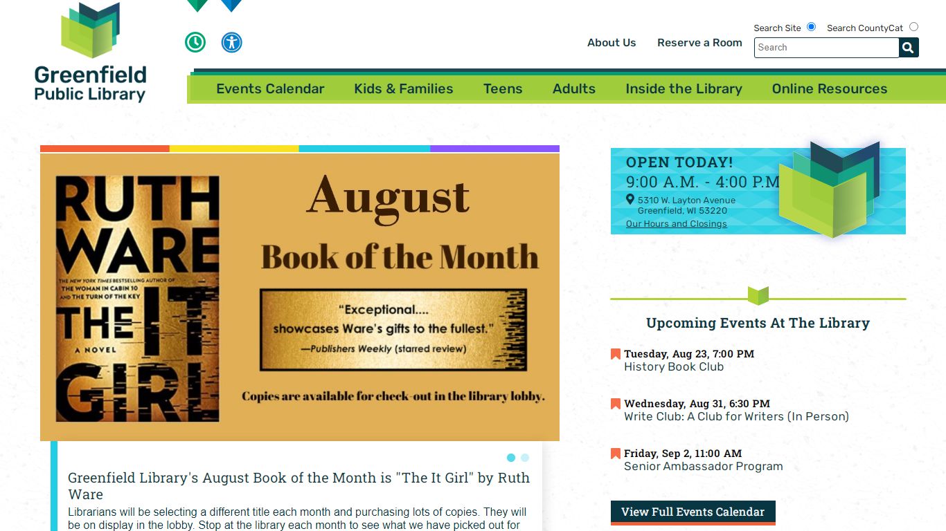 Home · Greenfield Public Library