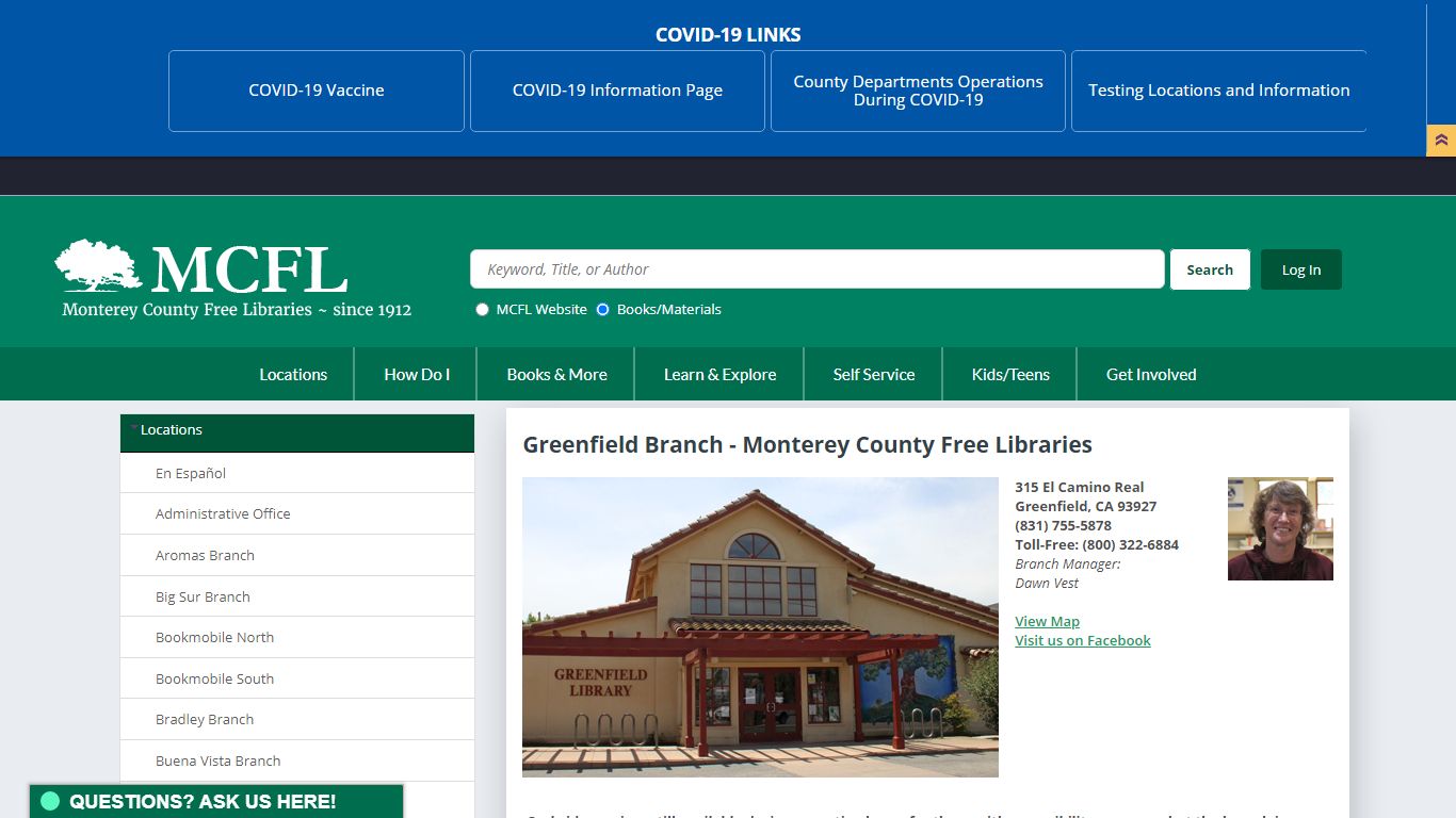 Greenfield Branch | Monterey County, CA